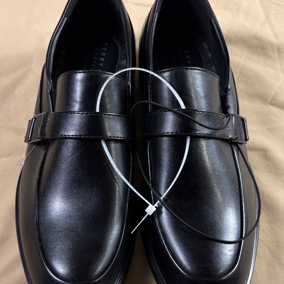 Perry Ellis Portfolio Ultra Foam Men\'s Black Leather Buckle‎ Loafers Dress Shoes main image 13
